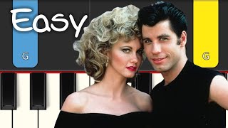 Summer Nights From Grease  EASY PIANO TUTORIAL [upl. by Bunni]