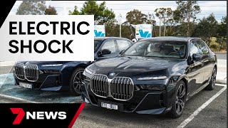 Electric and petrol cars have gone headtohead in a test run  7 News Australia [upl. by Zuliram460]