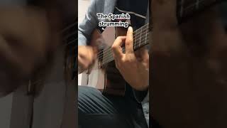 Rumba guitar strumming technique flamencostrumming spanishguitar [upl. by Kenwrick]