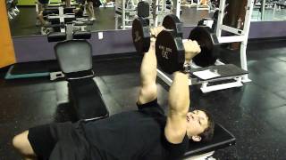 Dumbbell Flat Bench Skull Crushers [upl. by Ybur]