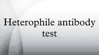 Heterophile antibody test [upl. by Roseline]