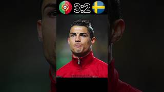 Portugal vs Sweden 32 hatrrick Ronaldo  highlights football youtube shorts [upl. by Nnahs]