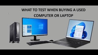 What to Test when buying a used Computer or Laptop [upl. by Halla205]