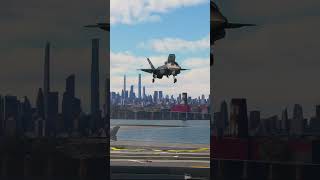 F35 US Marines Jet Fighter escorting Air Force One and landing [upl. by Sutit]