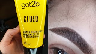 GOT2B GLUEDFLUFFY  BUSHY  LAMINETED  FIXED EYEBROWS  With hair gel [upl. by Kremer]