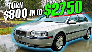 How To Flip Cars For Profit   Volvo S80 Car Flip Restoration Car Detailing [upl. by Anaeirb]