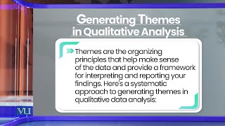 Qualitative Data Analysis Generating Themes  Research Methods in Education  EDU407Topic185 [upl. by Cirdnek]