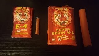 LeTigre E4  Super Bison K1  Firecrackers UK  Review [upl. by Ecirtnahs]