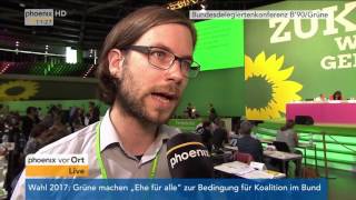 Bundesparteitag B90Grüne David Vaulont im Interview am 18062017 [upl. by Simpkins]