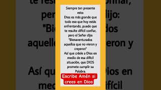 Cree en la Palabra de Dios dios diosesbueno fe amor oracion jesus oração frases amen [upl. by Leaper]