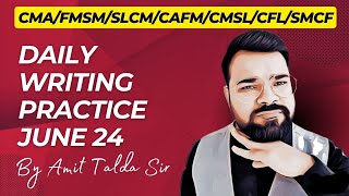 DAILY WRITING PRACTICE ANNOUNCEMENT JUNE 24 CS STUDENTS  PLS WATCH FULL VIDEO [upl. by Adamo]