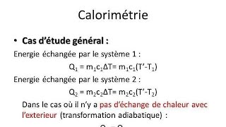 exam TP calorimétrie Thermodynamique S1 SVTU [upl. by Namyl]