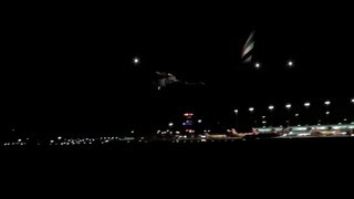 Emirates Boeing 777300ER By Night Landing into Adelaide International [upl. by Cost]