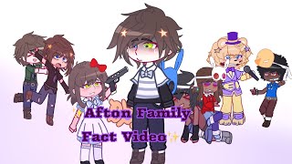 「➥Afton Family Fact Video  Lazyish❀」 [upl. by Annaegroeg165]