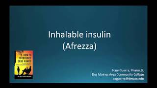 CC How to Pronounce inhalable insulin Afrezza Backbuilding Pharmacology [upl. by Fish]