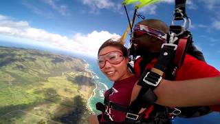 First Tandem Skydive  Oahu Hawaii [upl. by Caryn]