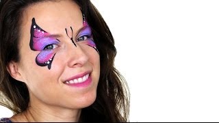 Basic Butterfly Face Painting Tutorial [upl. by Luapleahcim538]