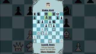 TITLED TUESDAY  Lazavik Denis vs Klukin Kirill  August 20 Late 2024 Chesscom 2024 [upl. by Eile]