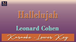 Hallelujah  Karaoke Leonard Cohen  Lower Key [upl. by Dorie281]