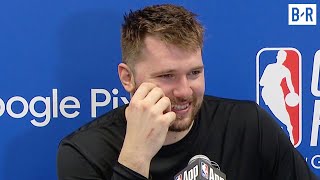 Luka Doncic Downplays Trash Talk After GameWinner I was speaking Slovenian  2024 NBA Playoffs [upl. by Tekcirc]