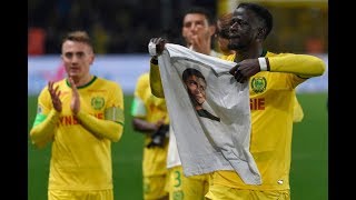 Emotional ninthminute tribute to Emiliano Sala at Nantes [upl. by Dry]