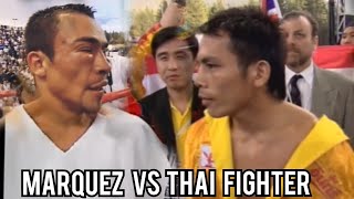 Marquez eye trouble against Thai Fighter Jandaeng Interim Championship champion thailand [upl. by Nas]