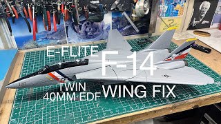 Quick Wing Fix  EFlite F14 Tomcat Twin 40mm EDF [upl. by Merlina511]