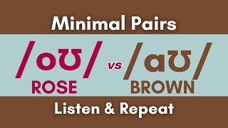 oʊ vs aʊ Minimal Pairs  American English Listening and Pronunciation Practice vowelsounds [upl. by Ianthe49]