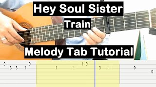 Hey Soul Sister Guitar Lesson Melody Tab Tutorial Guitar Lessons for Beginners [upl. by Horatia]