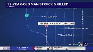 Man 92 dies after being struck by truck on Desert Inn [upl. by Assyn]