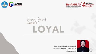 Tugas Agenda 2  Learning Journal Loyal [upl. by Molly]