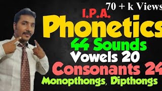 Phonetics English44sounds A detailed explanation about Vowel sounds 20 and Consonant sounds 24 [upl. by Garrott970]