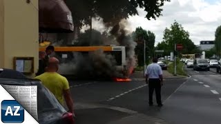 Brennender Linienbus in Gonsenheim [upl. by Etolas752]