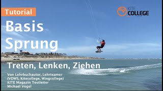 Kitecollege I Trick mit dem Kick I Kitesurfen Springen Kite Jump I VDWS Kiten Level 6 springen [upl. by Addia]