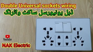 Double universal sockets wiring china sheet multi sockets Light plug connection universal socket [upl. by Dawson]