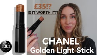 CHANEL BAUME ESSENTIEL MULTIUSE STICK IN GOLDEN LIGHT  SWATCHES AND MY THOUGHTS ON THE GLOW STICK [upl. by Assenej]