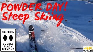 POWDER DAY STEEP SKIING at WhistlerBlackcomb in 4K [upl. by Eseneg45]