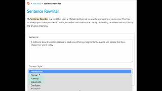 Sentence Rewriter  Free SEO tool [upl. by Rabi70]