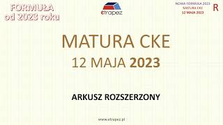 Matura MAJ 2023 matematyka rozszerzona nowa formuła 2023  rozwiązania krok po krok [upl. by Nilreb942]