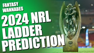 2024 NRL Ladder Predictions nrl [upl. by Noslrac]