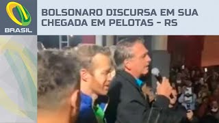 Bolsonaro discursa em sua chegada em Pelotas  RS [upl. by Chui331]