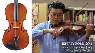 Jeffrey Robinson quotMagginiquot viola 1983  CheYen Chen  at the Metzler Violin Shop [upl. by Selrahc816]