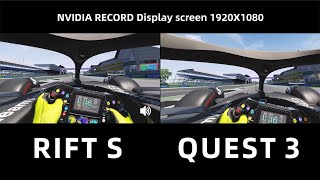 VR QUEST 3 VS RIFT S Display screen comparison assetto corsa [upl. by Azerila]