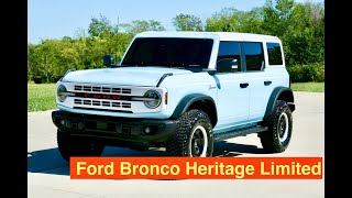 2023 Bronco Heritage Limited Edition Robins Egg Blue Walk Around POV Drive Features Options 4K [upl. by Allard]