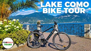 Lake Como Bike Ride Italy  4K  36 Miles  58 Km [upl. by Aicirtam19]