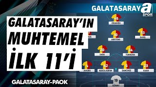 Galatasarayın PAOK Karşısındaki Muhtemel İlk 11i  A Spor  Son Sayfa  25092024 [upl. by Elylrac]