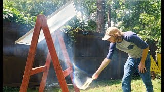 Burning stuff with a giant fresnel lens  how a DLP projector works [upl. by Teahan334]