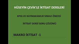 MAKRO İKTİSAT SORU ÇÖZÜMÜ 1 [upl. by Prudhoe]