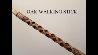 OAK WALKING STICK  carving a Celtic Weave [upl. by Lamori272]