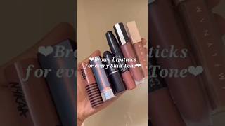 Brown Lipstick For every skin Tone beautymakeuplipstickswissbeautyshortvideosyoutubeshorts [upl. by Akinehc]